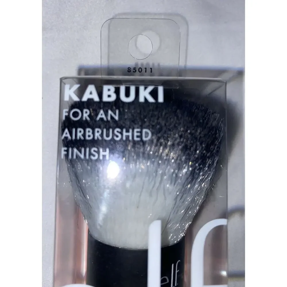 e.l.f. Studio Kabuki Face Brush Black Vegan Animal Cruelty Free